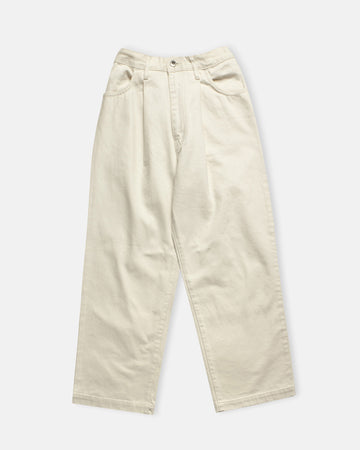 cotton twill wide easy pants