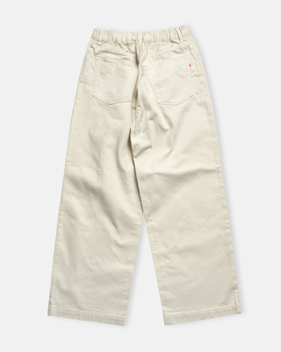 cotton twill wide easy pants