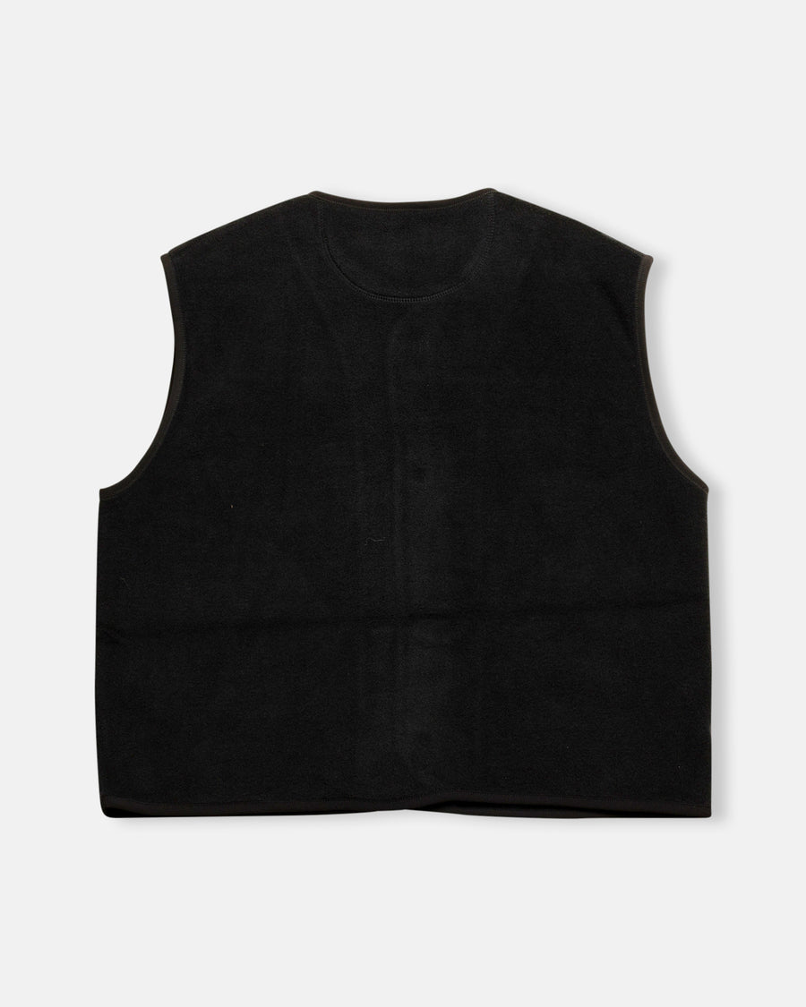 fleece collarless vest