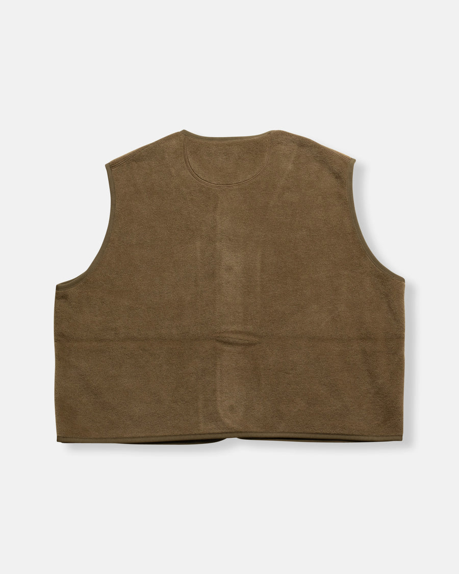 fleece collarless vest