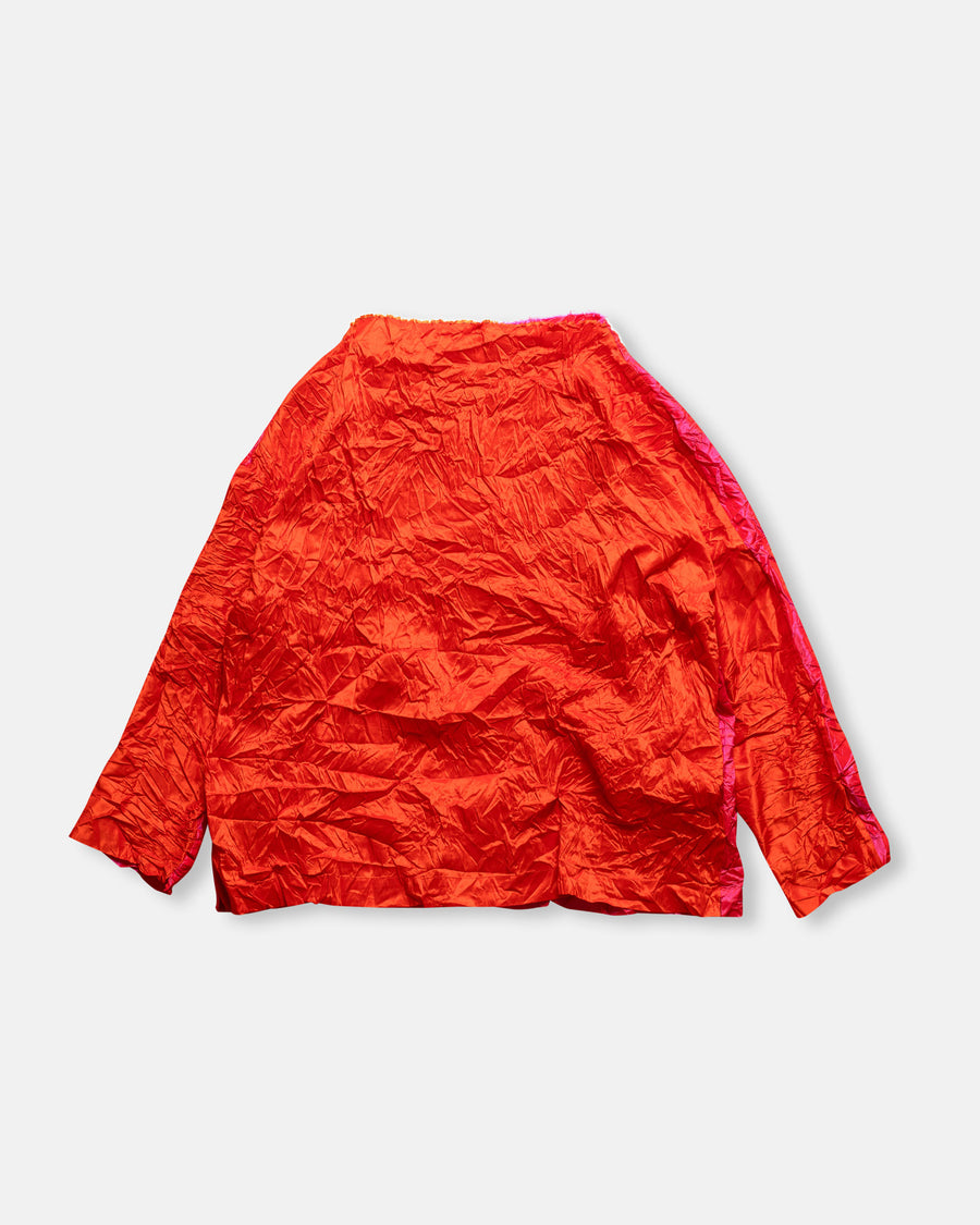 bicolor silk top