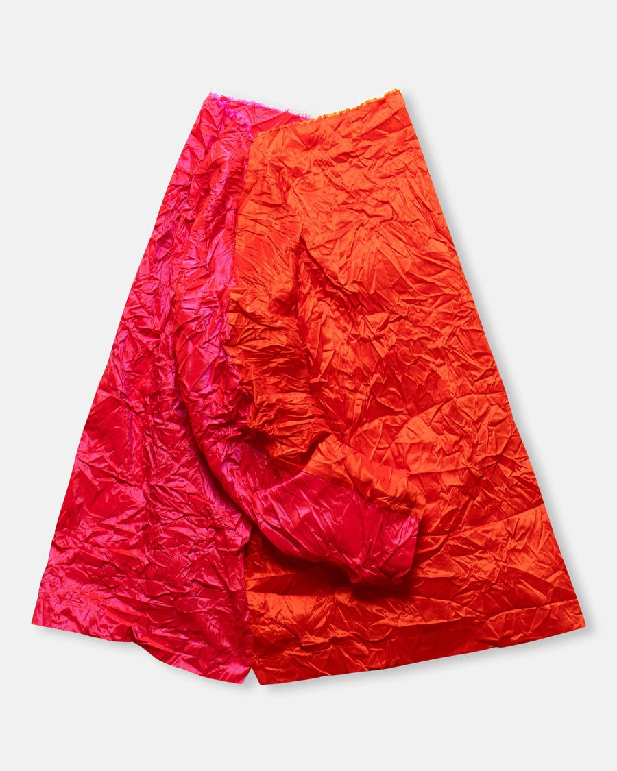 bicolor silk top