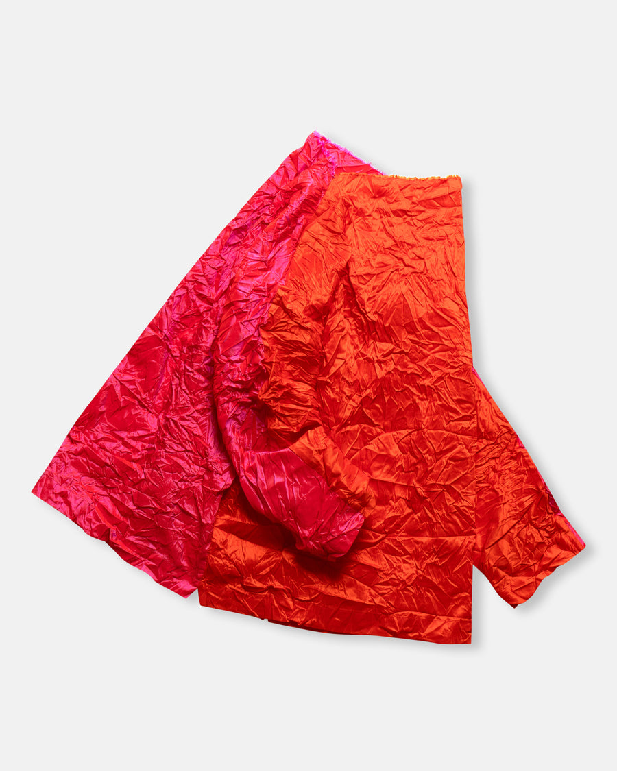 bicolor silk top