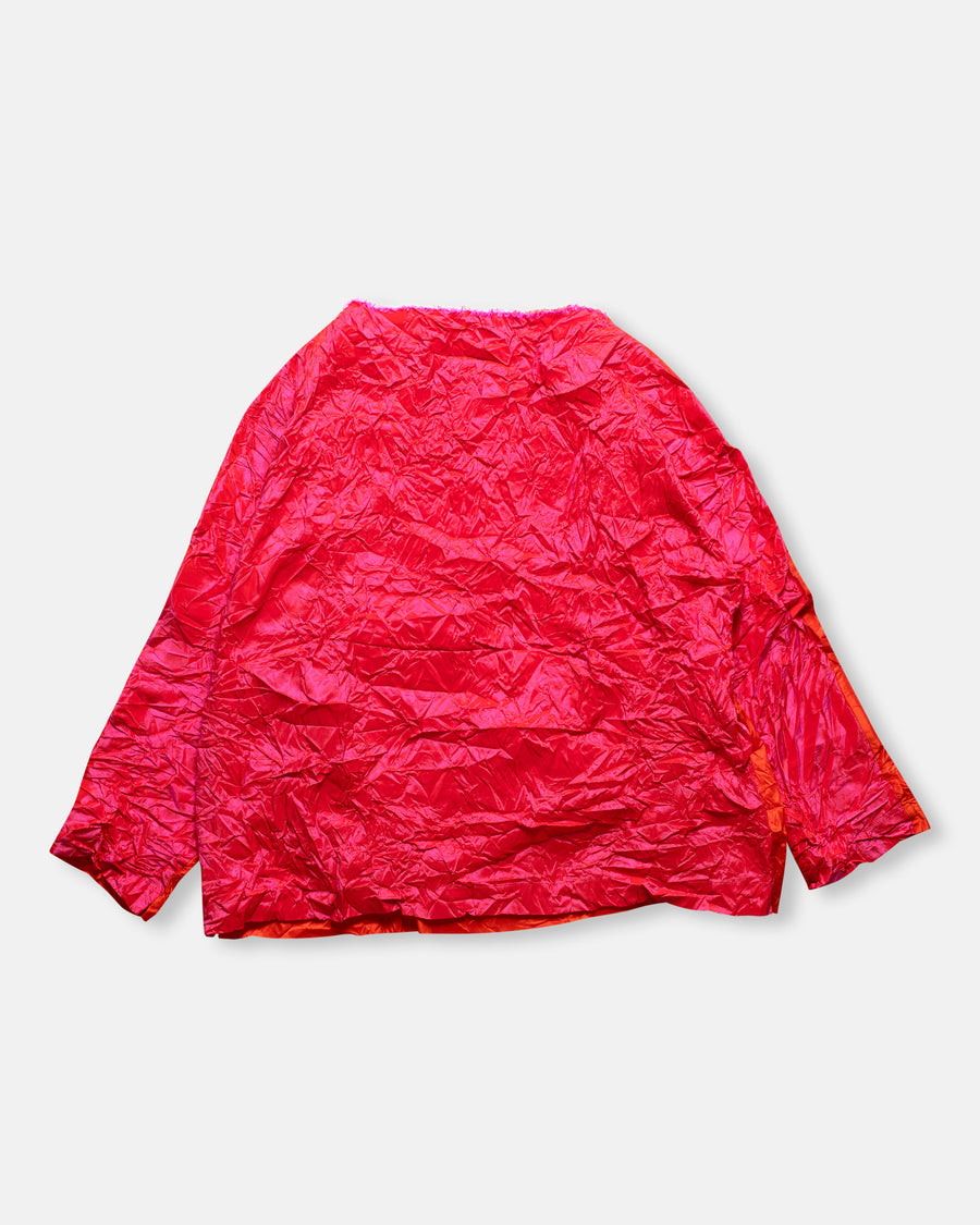 bicolor silk top