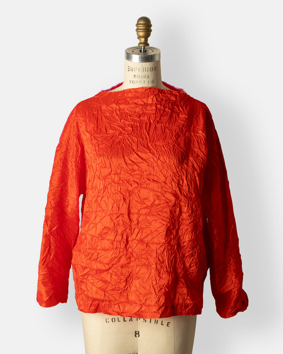 bicolor silk top