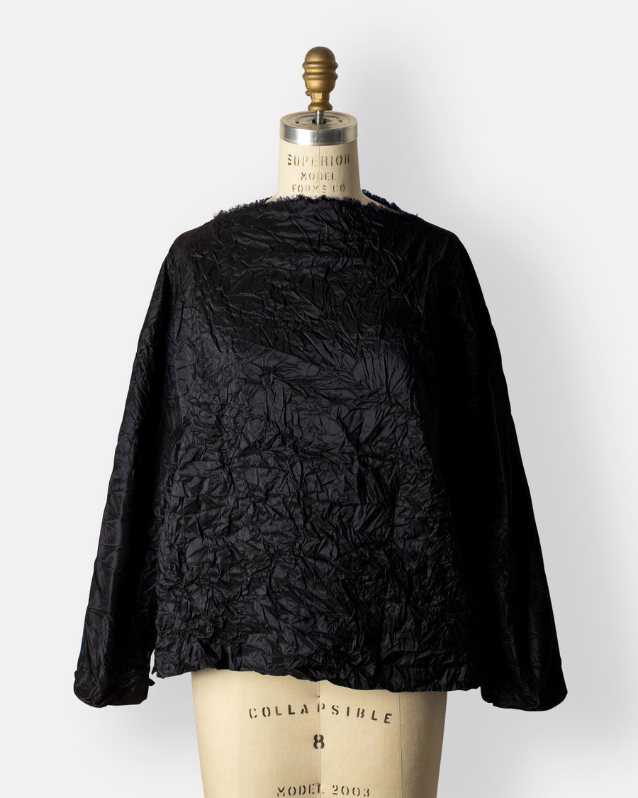 bicolor silk top