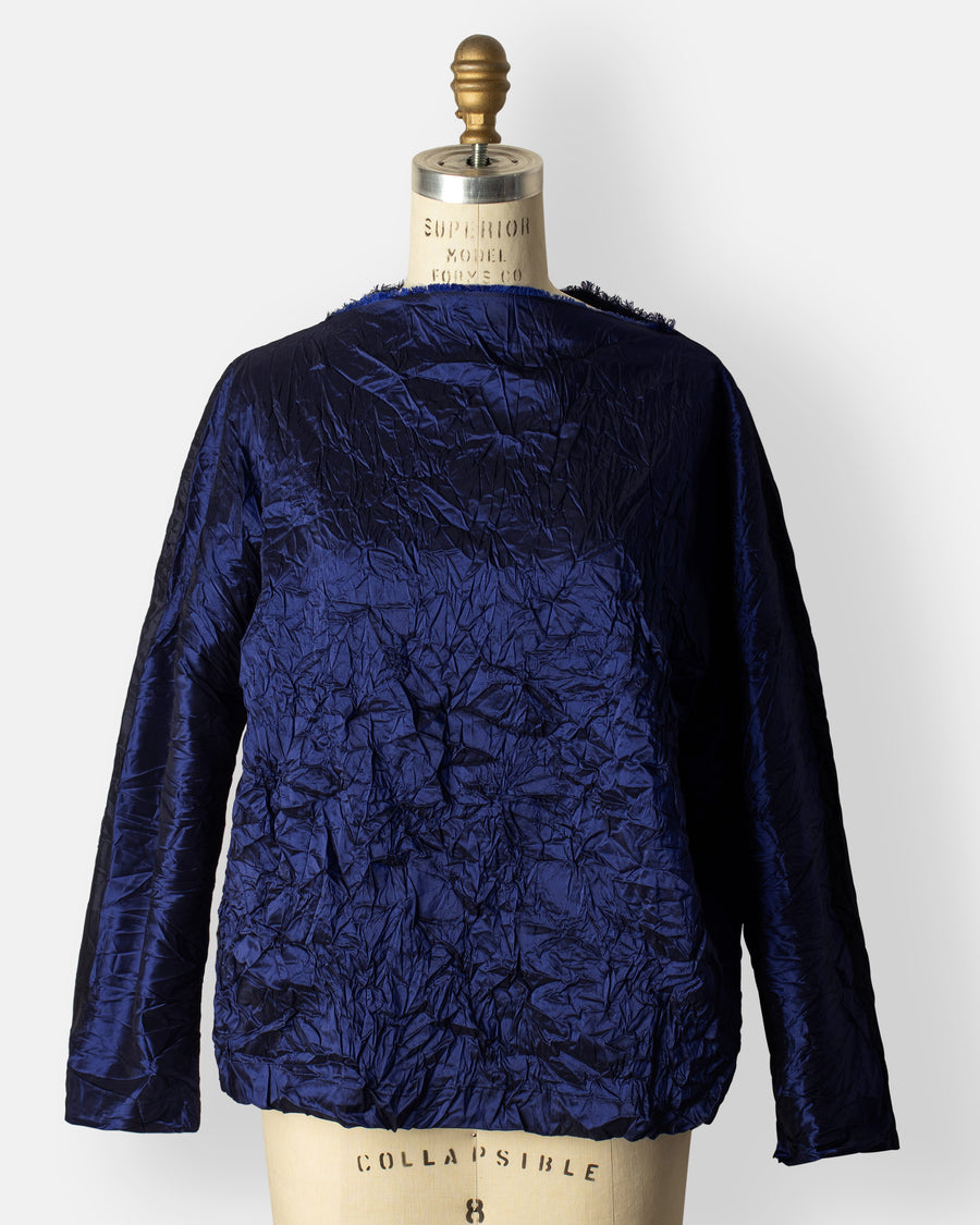 bicolor silk top