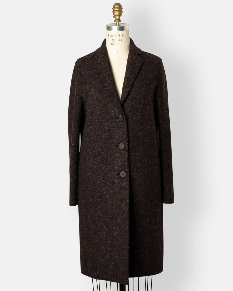 boiled wool overcoat