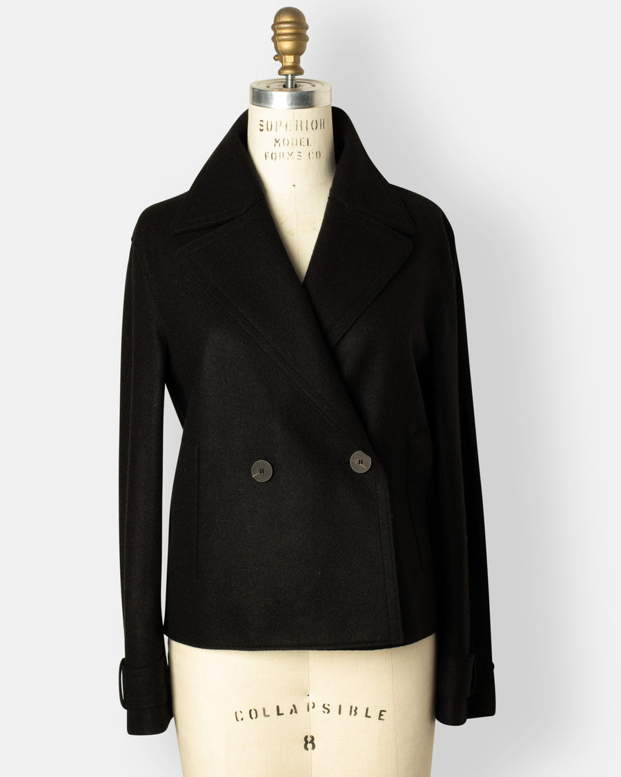 cropped cashmere peacoat