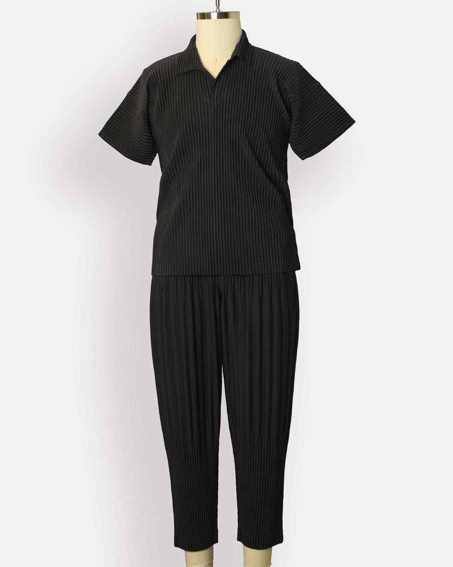 basics pleated tapered pants