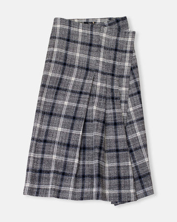pleated wrap skirt