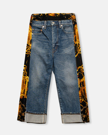 levi’s x junya watanabe scarf pattern combo jeans