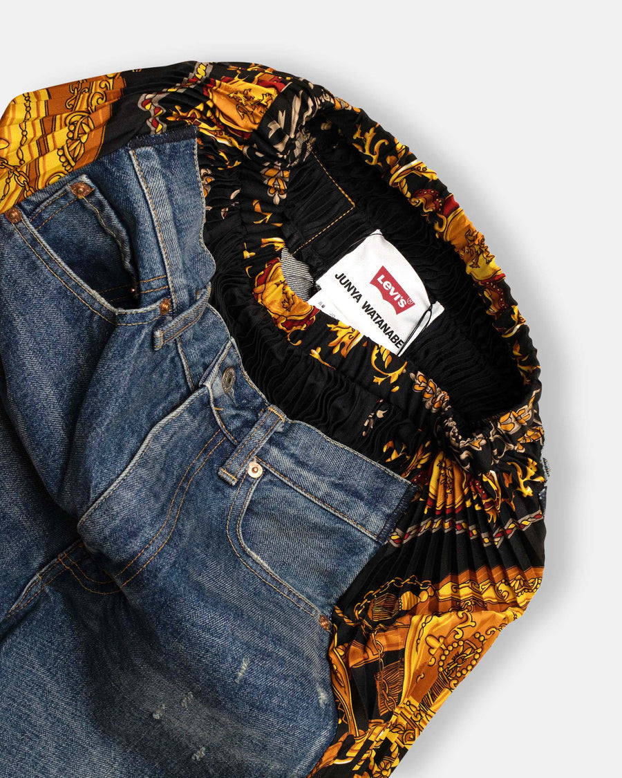 levi’s x junya watanabe scarf pattern combo jeans