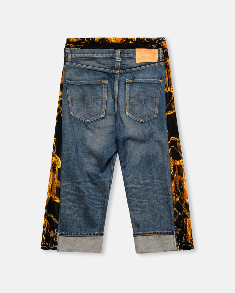 levi’s x junya watanabe scarf pattern combo jeans