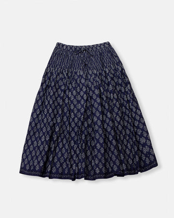 flower block print skirt