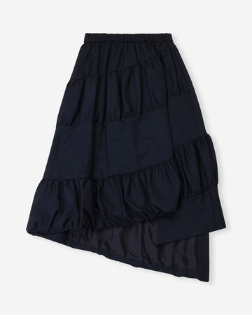 diagonal tiered skirt
