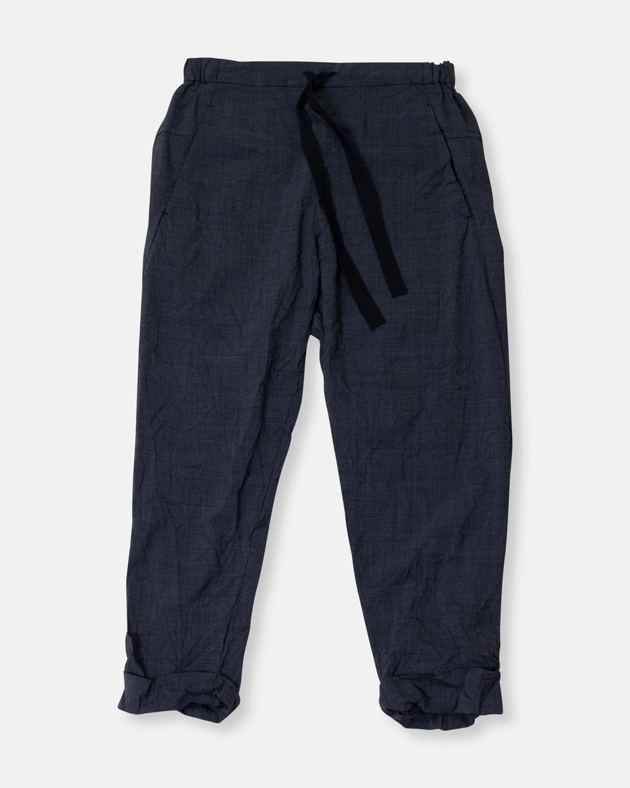 houndstooth twill cuffed pants