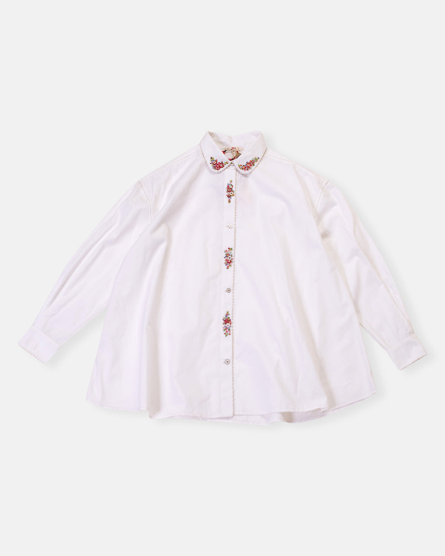floral embroidered shirt