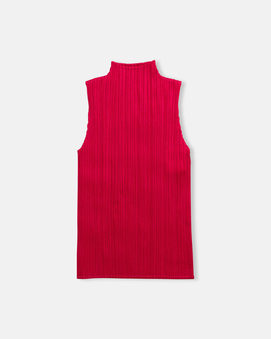 basics sleeveless mock neck top