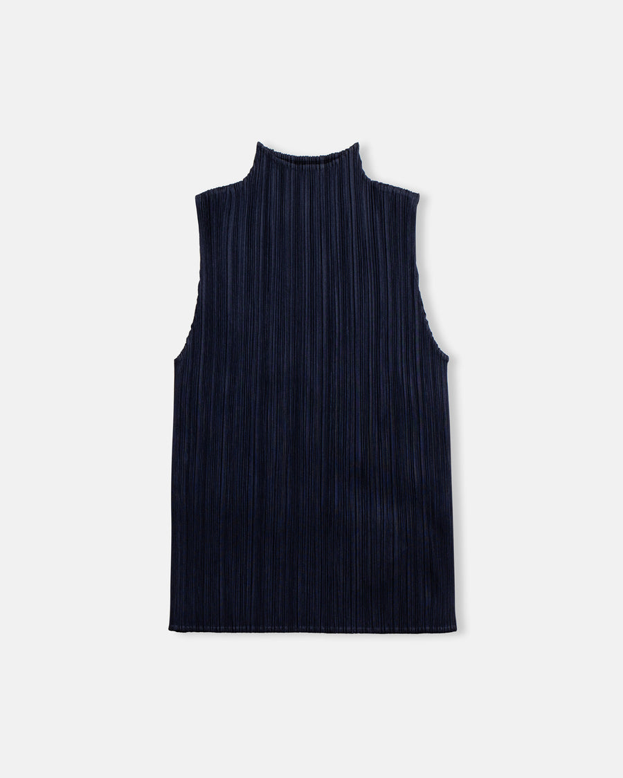 basics sleeveless mock neck top