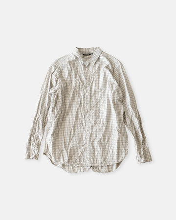 washed organic cotton mini checkered shirt