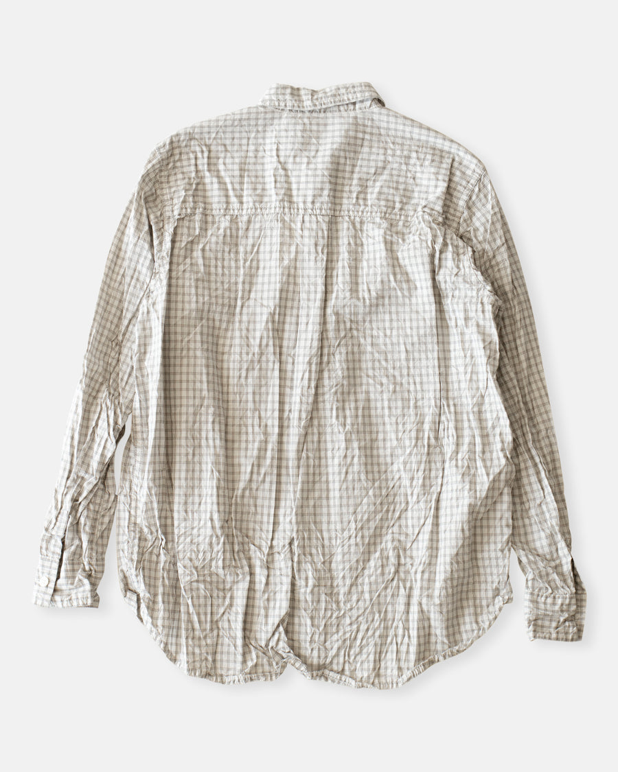 washed organic cotton mini checkered shirt