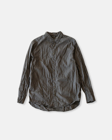 washed organic cotton mini checkered shirt