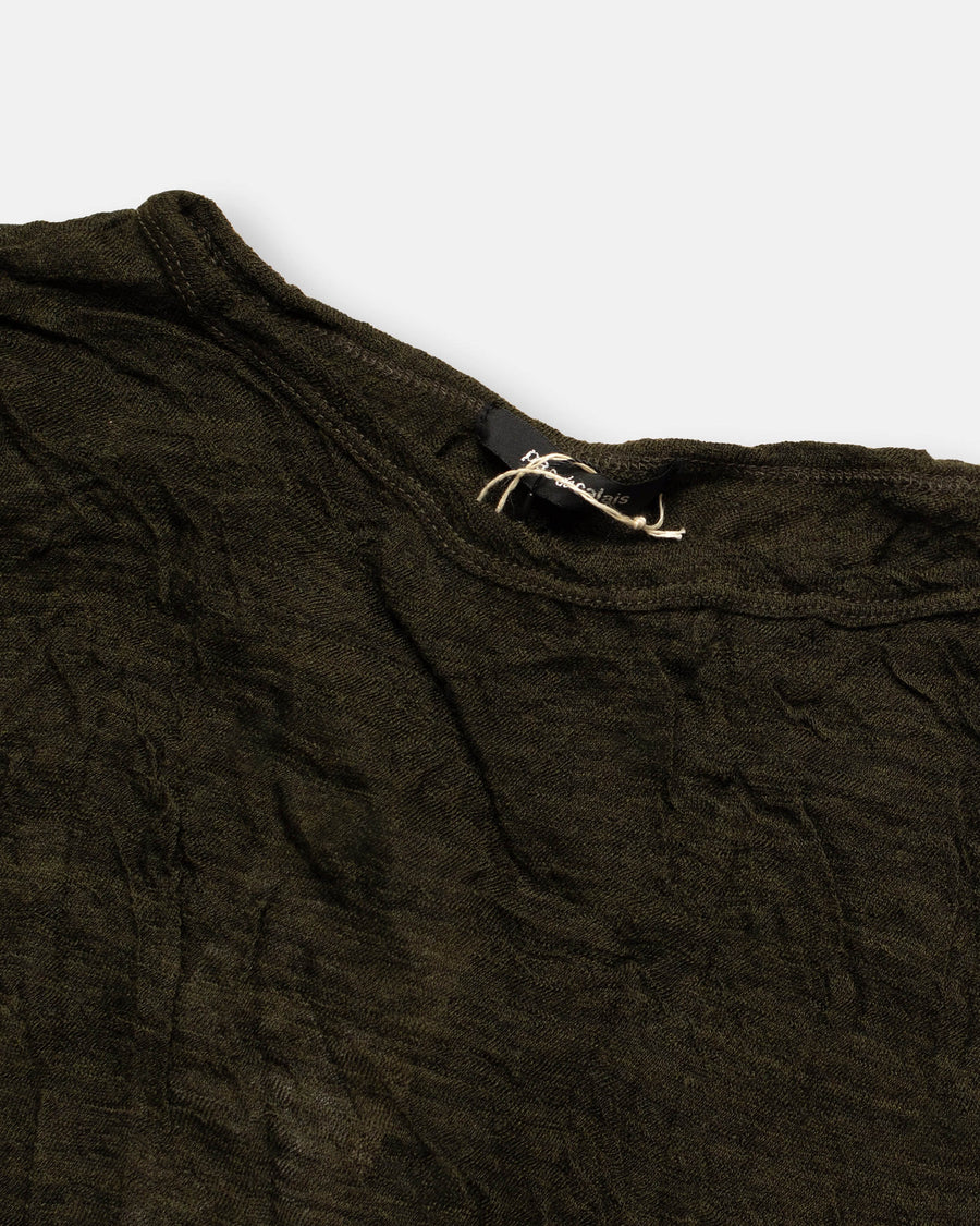 wool gauze crinkle jersey pullover