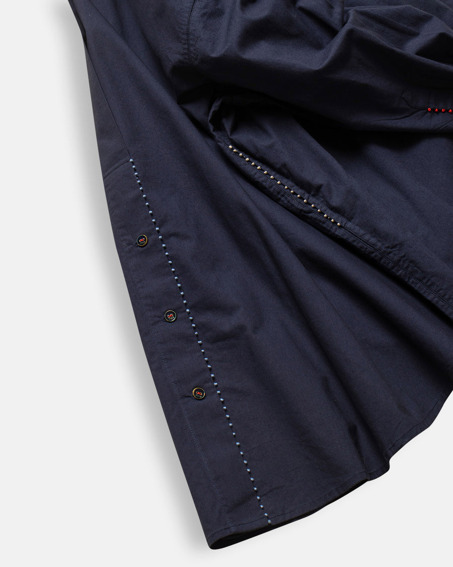 french knot trimmed shirt