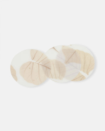 round leaf coasters (set of 8)