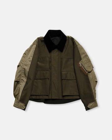 grosgrain x nylon twill blouson jacket