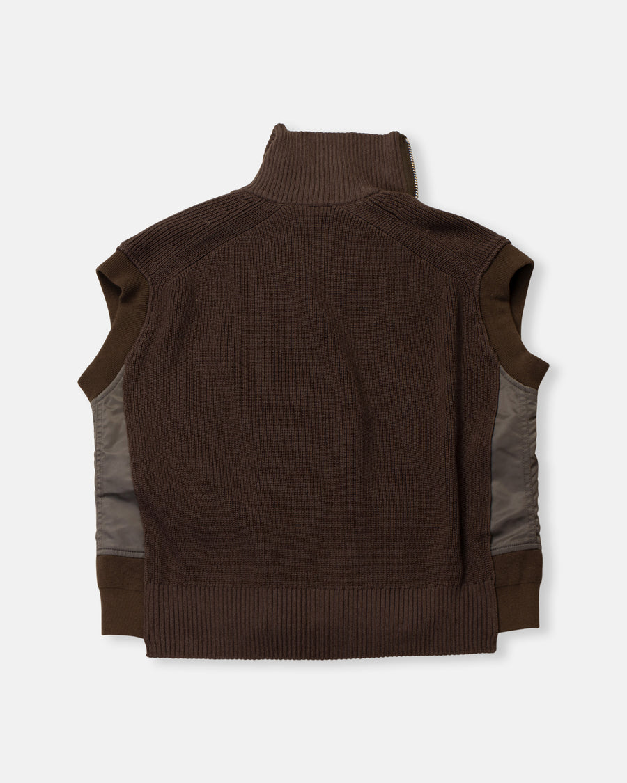 nylon twill knit vest