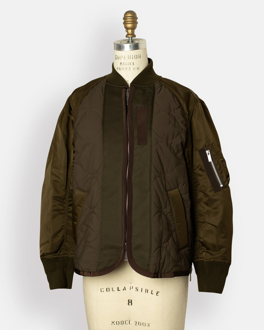 nylon twill x rip stop jacket