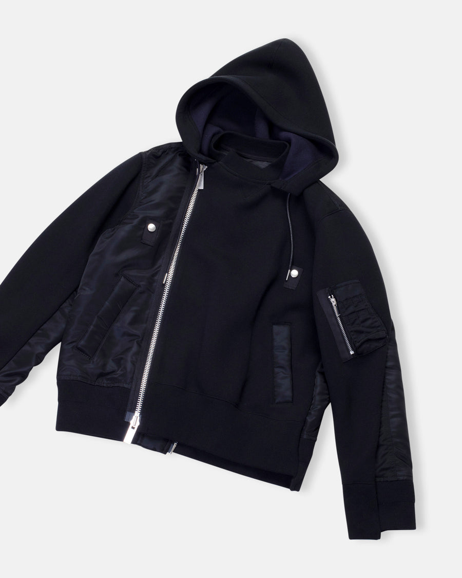asymmetric sponge sweat hoodie