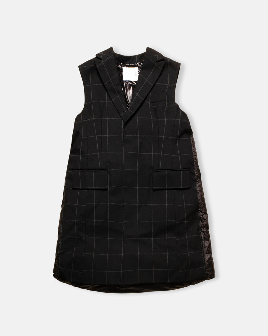 windowpane padded vest