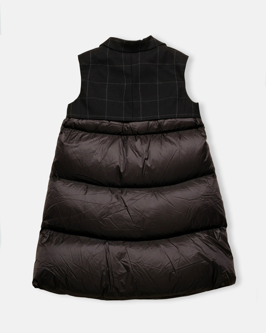 windowpane padded vest