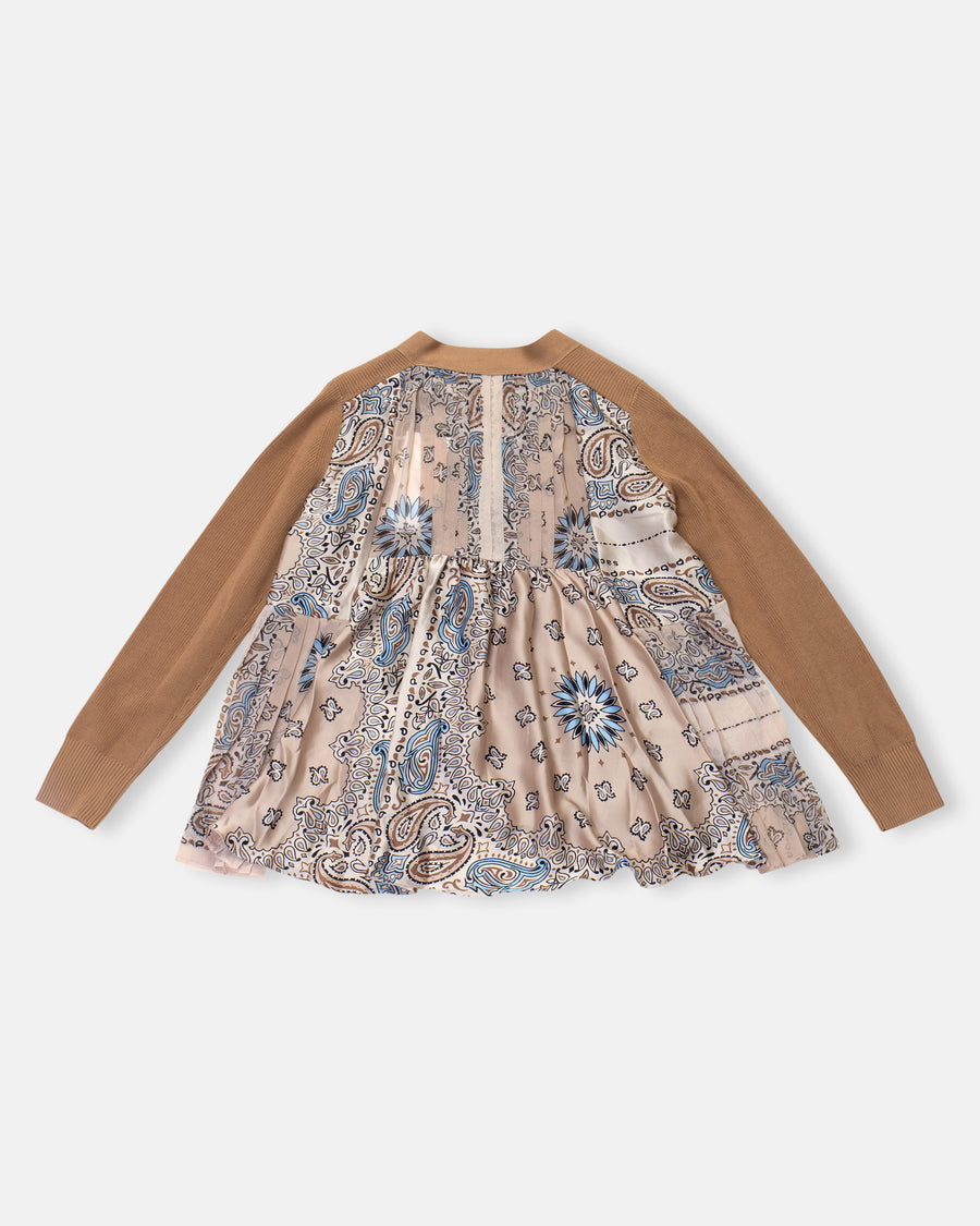 bandana print cardigan