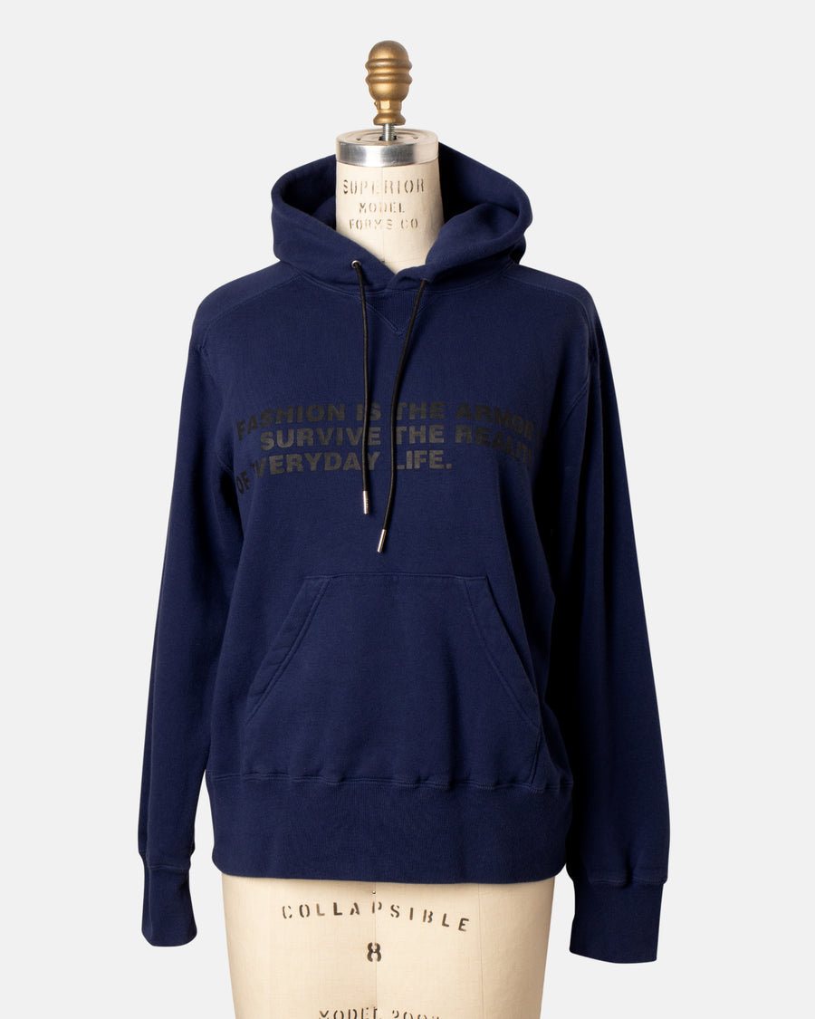 bill cunningham graphic print hoodie