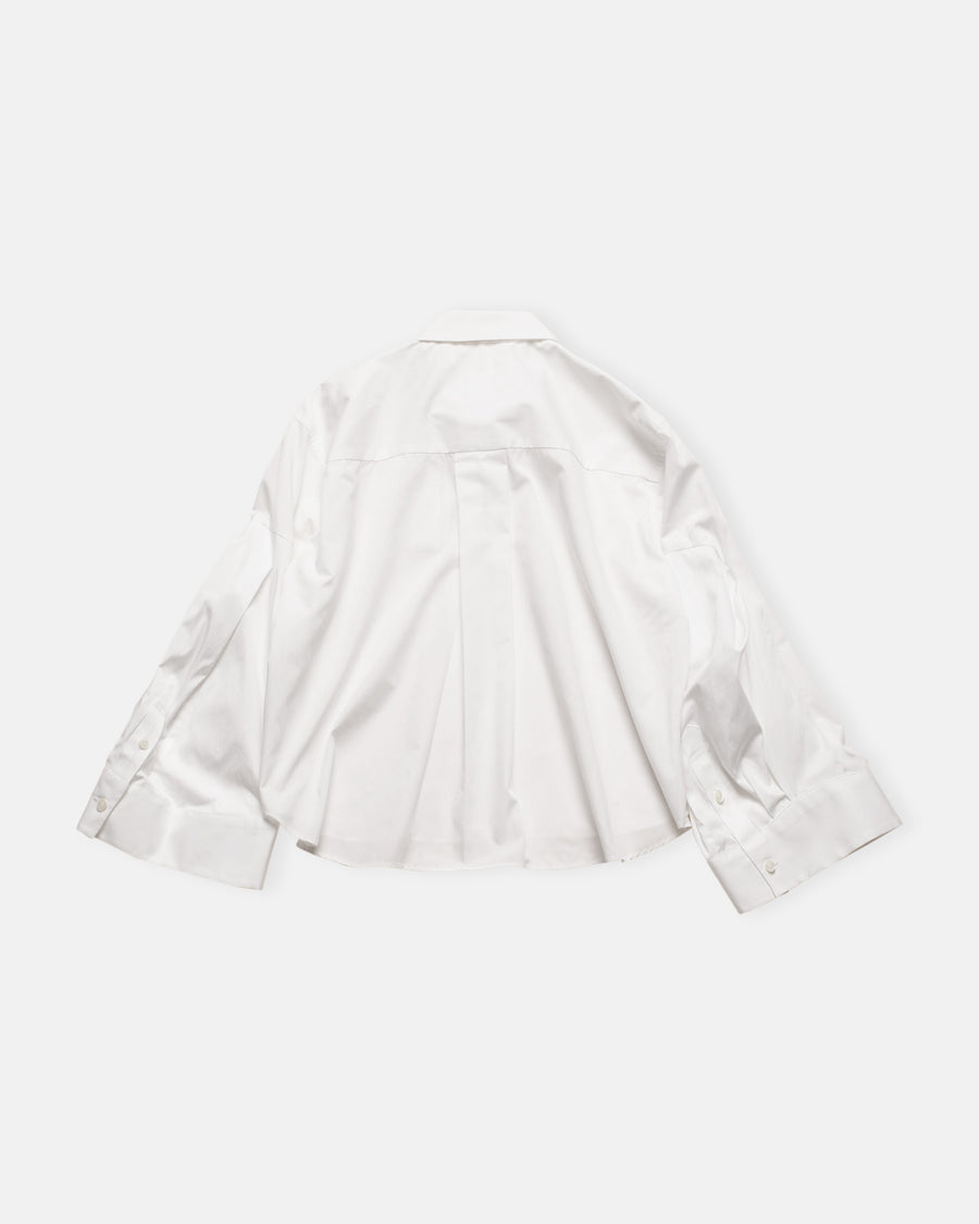 wide sleeve cotton poplin shirt