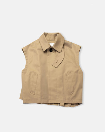 cotton gabardine vest