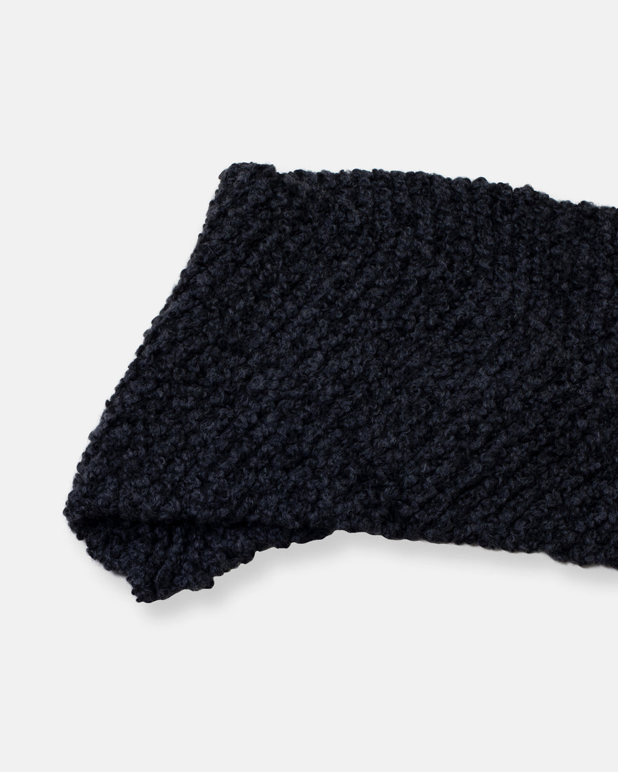knitted saffron scarf