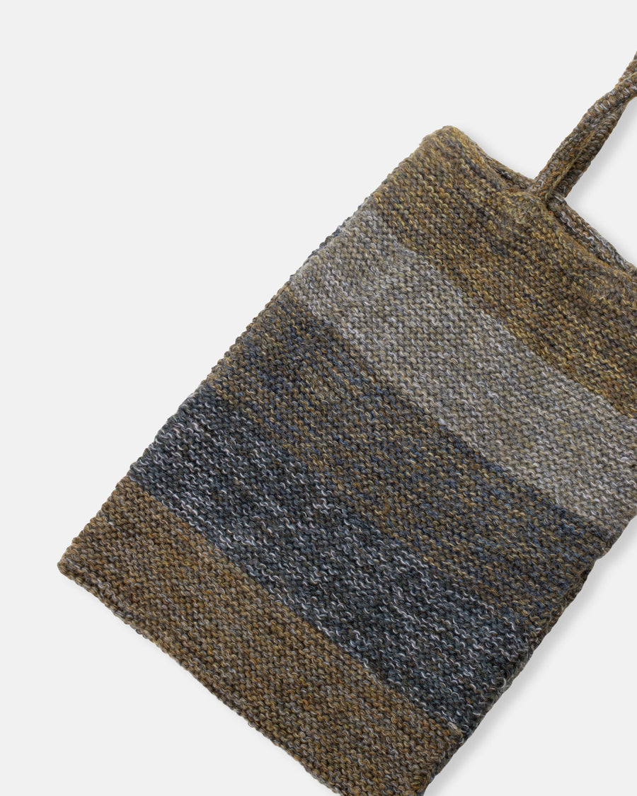 medium ombré striped knit tote