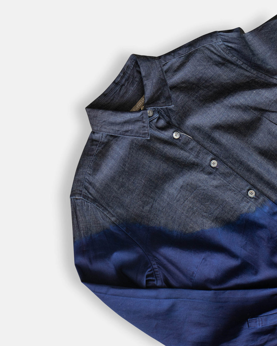 denim front button dress