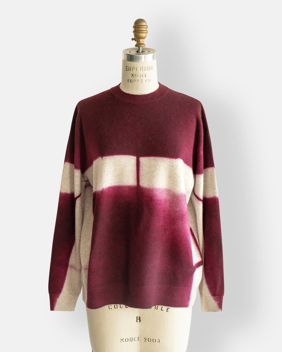 cashmere seamless wide crew neck pullover