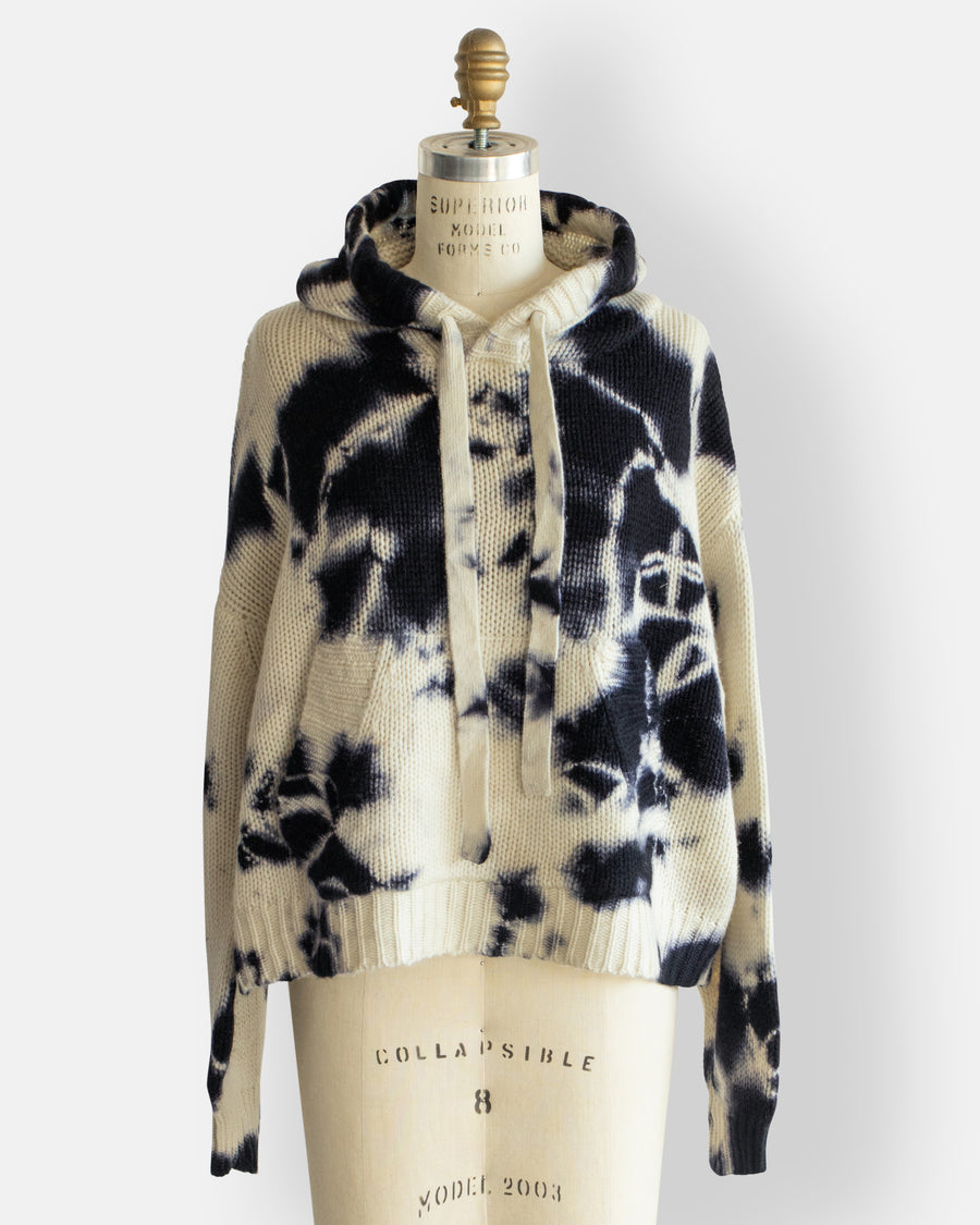 cashmere hand knit hooded sweater