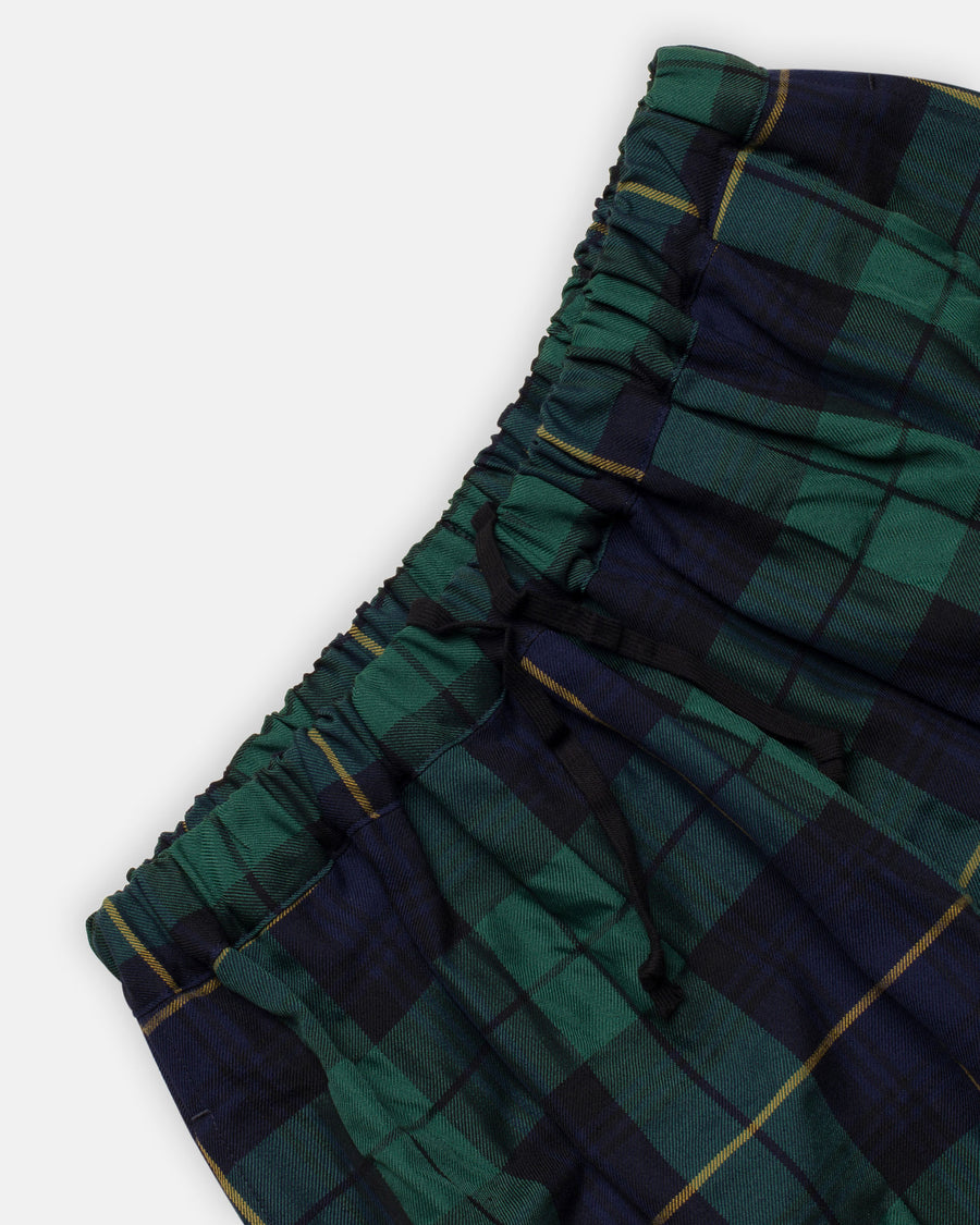 tartan plaid wide leg pants