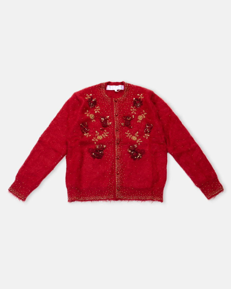 embroidered cardigan