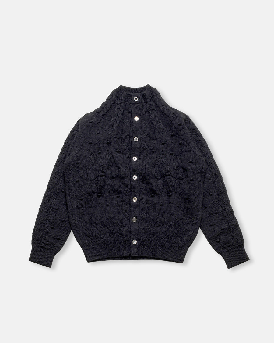 lace cable stitch cardigan