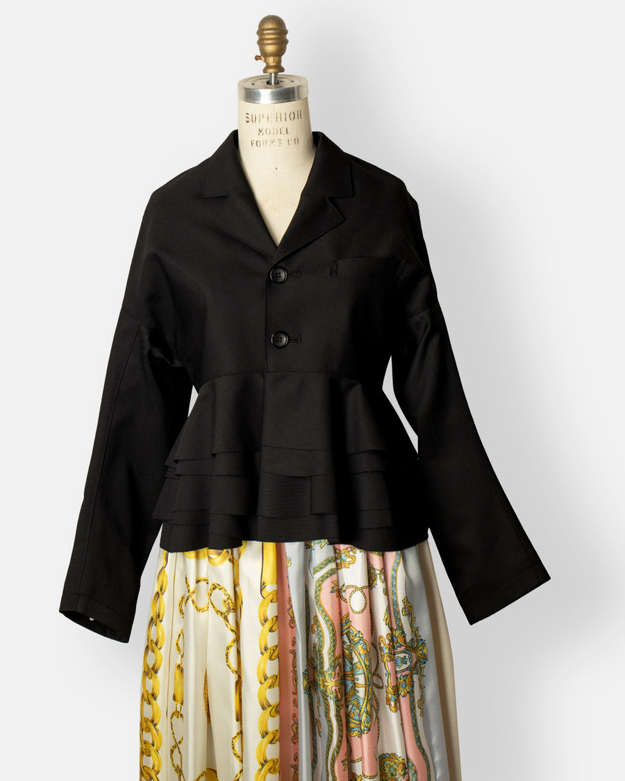 layered hem blazer