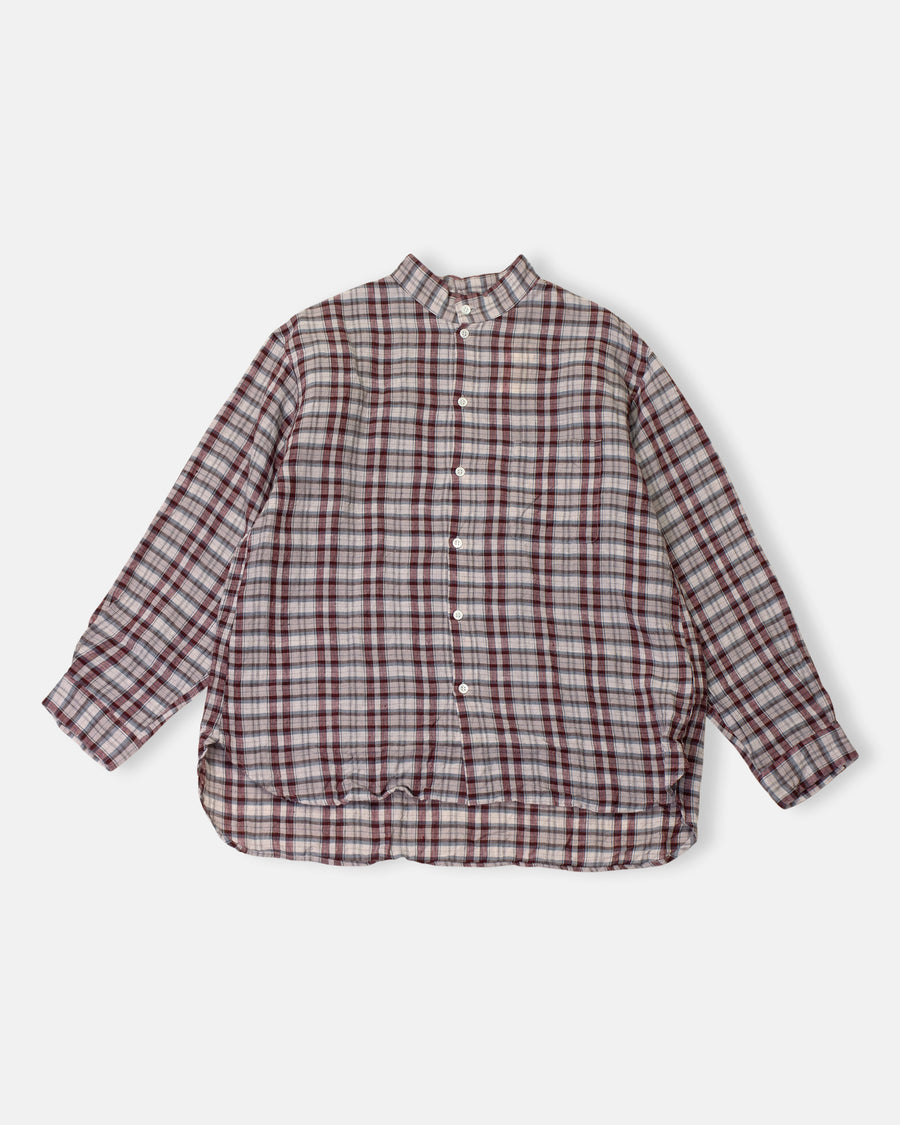 collarless shirt